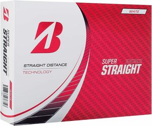 【新品未開封】BRIDGESTONE ブリヂストン ゴルフボール SUPER STRAIGHT WHITE 2023年モデル 1ダース（12球入り）日本正規品