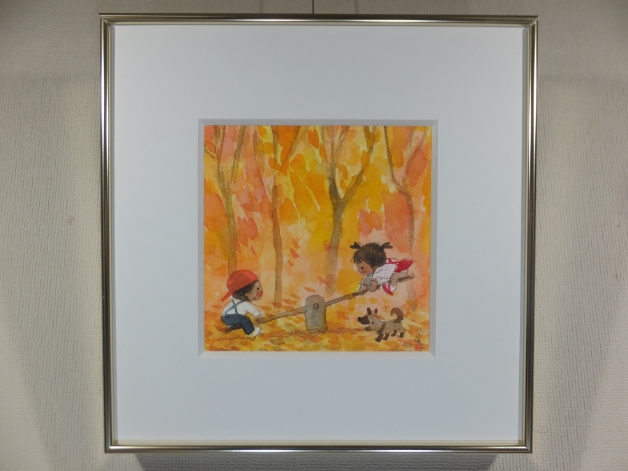 [Authenticité Garantie] Manuscrit par Isao Nishijima, Artiste pour enfants, Designer graphique, Umakacchan, Nikakaï, Sortie collector (Seicho Matsumoto), Préfecture de Fukuoka ⑨, peinture, aquarelle, portrait