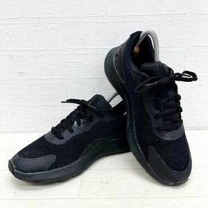 1258◎ UNDER ARMOUR アンダー アーマー 靴 シューズ スニーカー ランニング レースアップ メッシュ ブラック レディース23.5