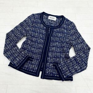 1266* made in Japan ROPE Rope tops no color jacket full hook long sleeve casual blue lady's M