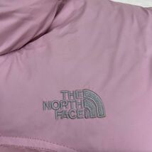 1266◎ THE NORTH FACE 600 ザ ノースフェイス トップス ダウン ジャケット アウター ロゴ 刺繍 ピンク レディースL_画像6