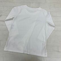 1268◎ 日本製 L'EQUIPE レキップ トップス カットソー Tシャツ 長袖 無地 カジュアル ホワイト レディース40_画像2