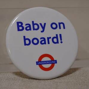 マタニティ バッジ ロンドン イギリス 英国 BABY ON BOARD 妊婦 TUBE 地下鉄 チューブ 赤ちゃん 03C04の画像1