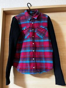 xgirl エックスガール　サイズ1 長袖ネルシャツ チェック