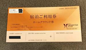 最新 2024/12/31迄 東急ハーヴェストクラブ 施設利用券 ホーム宿泊優待券 全施設利用可 1枚～複数枚 クリックポスト又は匿名発送 送料無料