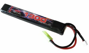 Kypom S電動ガン 7.4V 1300mAh 25C50C リポミニタミヤ コネクター 電動ガン エアガン リポ リチウムポリマー バッテリー　★