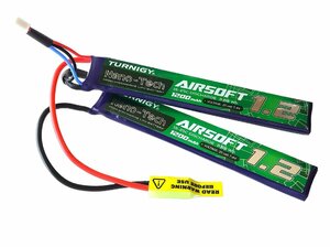 no4 N電動ガン Turnigy nano-tech 7.4V 1200mAh 15C25C リポ 電動ガン エアガン リチウムポリマー バッテリー