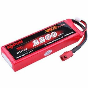 Kypom K6 7.4V 2200mAh 35C70C リポ バッテリー★ホビーショップ青空