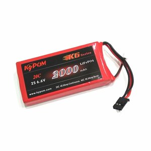 Kypom K6 6.6V 2000mAh 20C40C 平 リフェ バッテリー★ホビーショップ青空