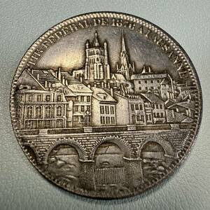 古代スイス　硬貨　ローザンヌ連邦　旧市街　大聖堂　1836年ー1876年　ヴォー州との平和記念　5フラン　コイン　古銭