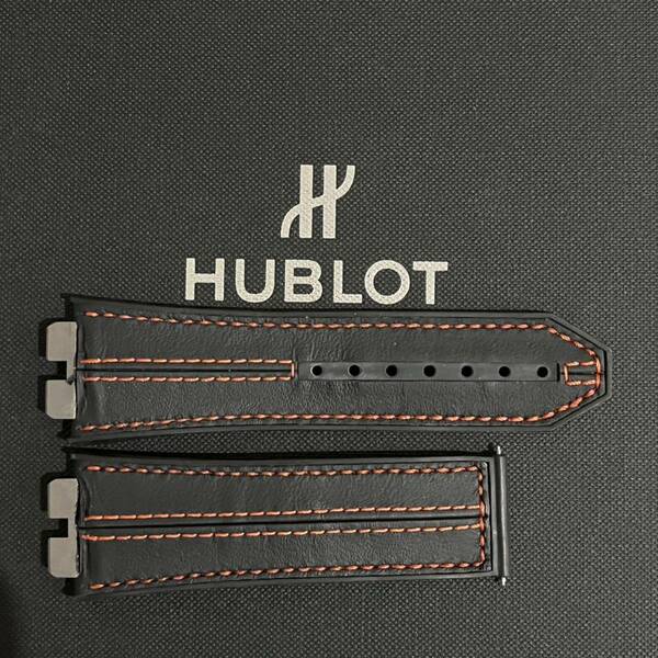 美品☆ HUBLOT ワンクリック 45mm ウニコ用 401系 411系 ラバー ウブロ ベルト フェラーリ 定価77,000 黒 赤 スケドーニ UNICO ストラップ