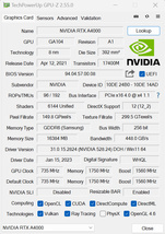 ※受取連絡必須 NVIDIA RTX A4000 [PCIExp 16GB] バルク品 簡易動作確認済 中古動作品 クリエイター用グラボ_画像6