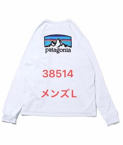 patagonia パタゴニア ロング スリーブ Ｔシャツ メンズＬサイズ ホワイト 38514
