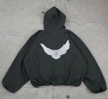 YEEZY GAP ENGINEERED BY BALENCIAGA イージー ギャップ バレンシアガ DOVE HOODIE プルオーバー パーカー フーディー ブラック サイズM_画像3