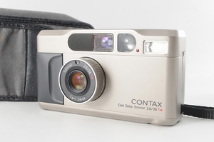 CONTAX コンタックス T2 細かく動作確認済み！ レンズのカクカク無しコンパクトフィルムカメラ チタンシルバー 