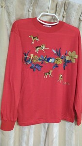 美品！ウール100％ レオナール 刺繍のオシャレなセーター クリスマス