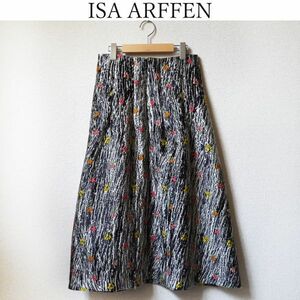 イサ アフェン ISA ARFFEN ジャガードスカート 2019 Drawer 取扱い 完売 シルバー 花柄 ジャガード 231210-70