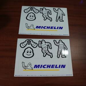 【2枚セット】MICHELIN TIRE(ミシュランタイヤ) ステッカー ミシュランマン　ビバンダム