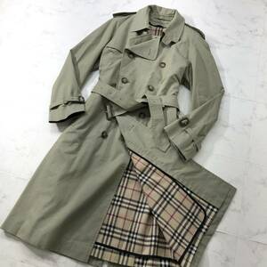 近代モデル★バーバリーロンドン【BURBERRY LONDON】トレンチコート メンズ XL カーキ ロング丈 着脱可能ライナー 冬春 イングランド製 P13