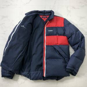 お洒落ダウンジャケット★トミーヒルフィガー【TOMMY HILFIGER】トミーカラー メンズ L アウター 極暖 厚手 保温性 冬 フェザー 4G9