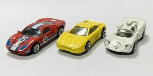 ○ MHA134 ホットウィール HotWheels ルース　フェラーリ355 フォードGT40 シャパラル　3個セット　ジャンク扱い