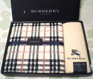 ◇送料無料◇BURBERRY◇バスタオル◇フェイスタオル◇2枚◇バーバリー◇未使用品B◇