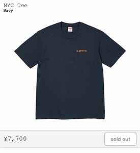 Supreme 23AW NYC Tee Navy Mサイズ　新品