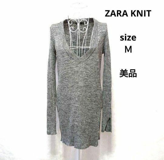 ZARA KNIT　ザラ　レディースニットセーター　チュニック丈