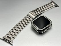 シルバー アップルウォッチバンド ステンレス　Apple Watch TPUカバー ケース メンズ レディース series1〜9 38.40.41.42.44.45mm_画像6