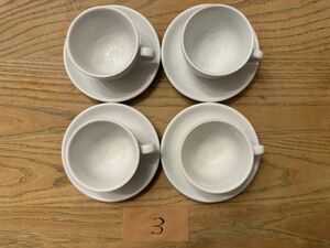 ACF MADE IN ITALY カフェラテカップ４とソーサー４枚のセット　中古