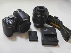 Nikon ニコン デジタル一眼レフカメラ D3100 ボディ + レンズ AF-S DX NIKKOR 18-55mm F3.5-5.6G VR バッテリー/充電器付き