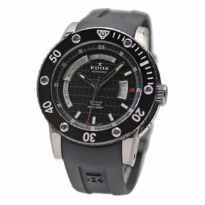 エドックス EDOX クラスワン デイデイト オートマティック 83005-TIN-NIN 自動巻 500m防水 メンズ 紳士用 男性用 腕時計 中古の画像3