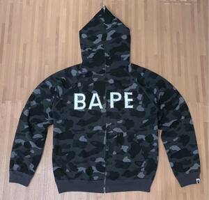 ★激レア★ APE BAPEロゴ ラインストーン パーカー M スワロフスキー