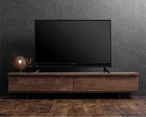 大川家具 国産 ローボード 150cm ウォールナット 2023年10月購入 TVボード 北欧 テレビボード_画像4