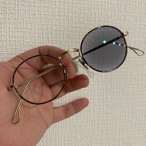 【最終値下げ】YELLOWS PLUS LESLIE [C6DM gold/demi]+度無しグレー調光（イエローズプラス）