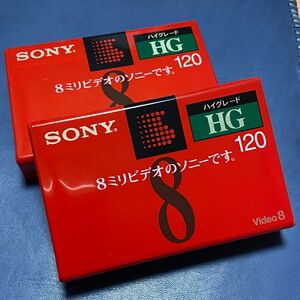 SONY 8ミリビデオカセット 120分 ソニー ビデオテープ カセットテープ　2個