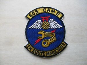 【送料無料】80s アメリカ空軍603rd CAMS EN ROUTE MAGICIANSパッチ刺繍ワッペン/patch鳥居レンチ工具AIR FORCE米空軍USAF横振り刺繍 M45