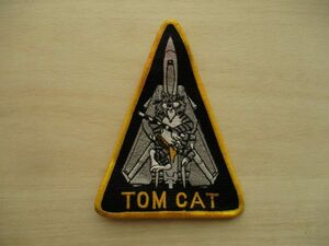 【送料無料】アメリカ海軍トムキャットTOM CATパッチ刺繍ワッペン/F-14戦闘機TOMCAT攻撃戦隊USN米軍NAVY雄猫VF-84/103 M36