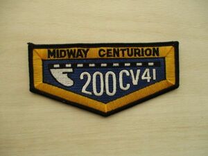 【送料無料】アメリカ海軍USS MIDWAY CV-41空母ミッドウェイ着艦センチュリオン200回パッチ ワッペン/patch米海軍USN米軍NAVY M36