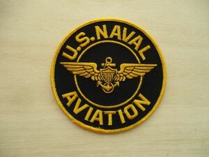 【送料無料】アメリカ海軍U.S.NAVAL AVIATIONパッチ刺繍ワッペン/F-14トムキャットpatchネイビーNAVYトップガンTOP GUN米海軍USN米軍US M36