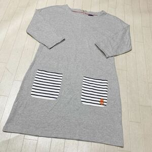 3760☆ TOMMY HILFIGER トミーヒルフィガー トップス ワンピース スウェット カジュアル レディース L グレー