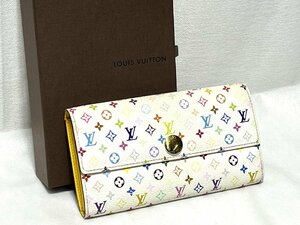 ▽Louis Vuitton ルイヴィトン ポルトフォイユ サラ マルチカラー シトロン M93743 長財布 中古▽010017