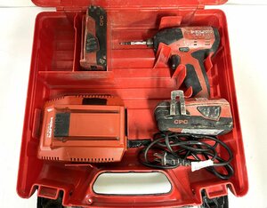 ▽HILTI ヒルティ 充電式インパクトドライバー SID 4-A22 バッテリーパック×2個　充電器付き　中古▽０１００４７