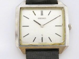 ♪hauu2277-4 120 SEIKO セイコー シャリオ 2220-3340 手巻 腕時計 メンズウォッチ 稼働 （ジャンク箇所あり（風防亀裂/ベルト切れ）