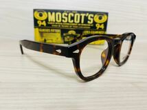 MOSCOT モスコット★レムトッシュ★メガネフレーム★LEMTOSH★伊達眼鏡 鼈甲柄 ボストン 未使用 美品_画像3