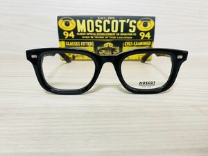 MOSCOT★モスコット メガネフレーム★KLUTZ★伊達眼鏡 スクエア ウェリントン 黒縁★未使用 美品★