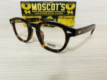 MOSCOT モスコット★レムトッシュ★LEMTOSH★人気 定番 鼈甲柄 セルフレーム 伊達眼鏡 サングラス 未使用 美品_画像2