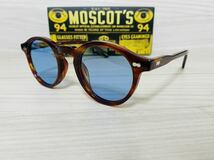 MOSCOT モスコット★サングラス★MILTZEN★伊達眼鏡 ウェリントン ブロンド 鼈甲柄 セルフレーム カラーレンズ 未使用 美品★_画像2