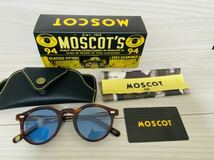 MOSCOT モスコット★サングラス★MILTZEN★伊達眼鏡 ウェリントン ブロンド 鼈甲柄 セルフレーム カラーレンズ 未使用 美品★_画像9