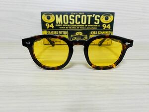 MOSCOT モスコット★レムトッシュ★サングラス★LEMTOSH★伊達眼鏡 鼈甲柄 ボストン イエローカラーレンズ★未使用 美品